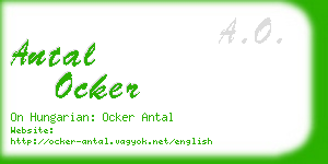 antal ocker business card